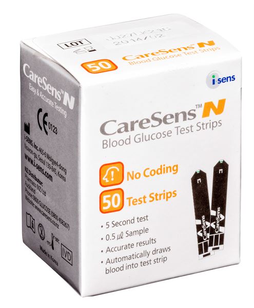 care sense glucometer strips